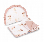 Vankri voodipesukomplekt Sensillo Muslin Ballerina, valge v./roosa v., 2 tk