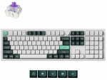 Juhtmevaba arvutiklaviatuur Keychron Q6 HE Q6H-P1 Gateron Double-Rail Magnetic Nebula, EN, valge v.