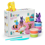 Plastiliini komplekt, koos tarvikutega Hey Clay Furry Animals, mitmev&auml;rviline