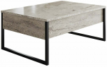 Kohvilaud Kalune Design Luxe, must v./travertine v., 60 cm x 90 cm x 40 cm