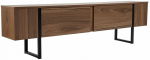 TV-kapp Nordure Serenity, must v./p&auml;hklipuu v., 29.5 cm x 180 cm x 50 cm