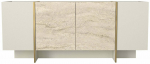 Konsoollaud Kalune Design Veyron, liivakarva pruun v./travertine v., 46.6 cm x 180 cm x 75.5 cm