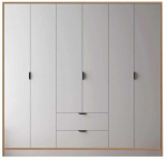 Riidekapp Kalune Design Arden, valge v., 44 cm x 190 cm x 182 cm