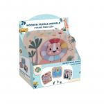 Puidust pusle Luna Jungle Animals, (v&auml;rv/disain valitakse juhuslikult)