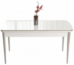 S&ouml;&ouml;gilaud pikendatav Kalune Design Nira, valge v./kroom v., 114 - 144 cm x 78 cm x 78 cm