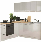 K&ouml;&ouml;gikomplekt Junona Line, valge v./golden craft oak v., 2 m