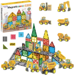 Magnetkonstruktor Woopie Tiles Construction Vehicles, 30 tk, mitmev&auml;rviline