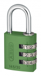 Lukk Abus 145/30 46560, roheline v., 65 mm
