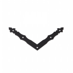 Dekoratiivne nurk Domax 89902, 15 cm x 2.5 cm, v&auml;rvitud, metall, must