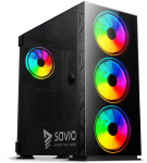 Arvuti korpus Savio Prime X1 ARGB, must v.