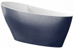Vann, teisaldatav Besco Keya Glam Graphite, 165 cm x 70 cm x 75 cm, ovaalne, valge v./grafiit v.