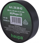 Elektriisolatsiooniteip Haupa HUPtape-15, must, 20 m
