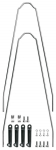 Poritiibade kinnitused SKS Velo 42/47 MUDG345, metall, h&otilde;be, 2 tk