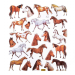 Kleebis DallPrint Horses, lapselik, 17 cm, 15 cm mitmev&auml;rviline