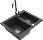 K&ouml;&ouml;givalamu Mexen Carlos 6518581500-76+670200-00, graniit, 58 cm x 47 cm x 17.7 cm, black granite+chrome