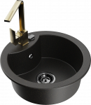 K&ouml;&ouml;givalamu Mexen Diego 6512481000-75+670300-50+66911-70, graniit, 48.8 cm x 48.8 cm x 16.7 cm, kuldne/must