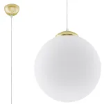 Valgusti rippuv Sollux Ugo 40 SL.0717, E27, 1 x 60 W, valge v. / kuldne v.