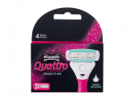 Asendusterad raseerijatele Wilkinson Sword Quattro For Women Sensitive, 3 tk