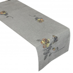 Piklik laudlina ristk&uuml;likukujuline Mariall OH-154-B, kuldne/hall, 40 x 140 cm