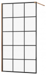 Du&scaron;isein Mexen Kioto Walk-In, 100 cm x 200 cm, must/roosa kuld