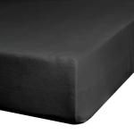 Voodilina Jersey D91, must v., 120 x 200 cm, kummiga