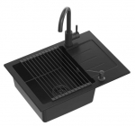 K&ouml;&ouml;givalamu Quadron Johnny 116, graniit, 60 cm x 44 cm x 18.5 cm, must v.