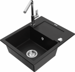 K&ouml;&ouml;givalamu koos kraaniga Mexen Enzo, vaik/graniit, 57.6 cm x 46.5 cm x 17.4 cm, must