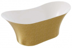 Vann, teisaldatav Besco Amber Glam Gold, 170 cm x 80 cm x 72 cm, ovaalne, kuldne/kroom