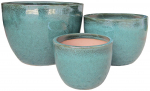 Lillepottide komplekt House Nordic Burnley, keraamiline, roheline, 3 tk