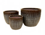 Lillepott Domoletti GG.3829.023, keraamiline/savi, pruun