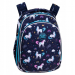 Kooli seljakott CoolPack Turtle Mrs Unicorn, sinine v./valge v./violetne v., 29 cm x 16 cm x 44 cm
