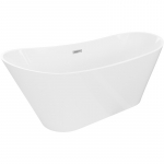 Vann, teisaldatav Mexen Dora, 170 cm x 75 cm x 72 cm, ovaalne, valge/kroom