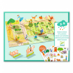 Loovkomplekt Djeco Lift Up Stickers Farm