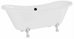 Vann, teisaldatav Besco Amelia, 190 cm x 77 cm x 69 cm, ovaalne, valge/must