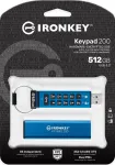 USB m&auml;lupulk Kingston IronKey IKKP200C/512GB, sinine v., 512 GB