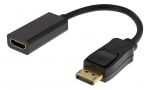 Adapter Deltaco Baltic, DisplayPort/HDMI female, 20 cm, must v.