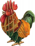 3D-pusle MakeBug Rooster MB-D-0015, 7 cm x 10 cm, mitmev&auml;rviline
