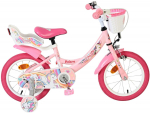 Lisaratastega laste jalgratas, laste Volare Unicorn CB 52A, roosa v., 14"
