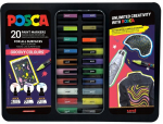 Universaalne markerite komplekt Posca Groovy Colours, &uuml;hepoolsed, mitmev&auml;rviline, 20 tk