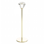 K&uuml;&uuml;nlahoidja Salma 03, kristall/metall, &Oslash; 8 cm, 27 cm, l&auml;bipaistev v./kuldne v.