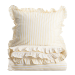 Voodipesukomplekt Homla Trudy Basic 777813, valge v./kollane v., 70 x 80 cm, 160 x 200 cm, 3 os.