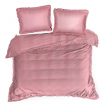 Voodipesukomplekt D91 Ruffles, roosa v., 70 x 80 cm, 200 x 220 cm, 3 os.