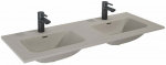 Vannitoa kraanikauss Elita Skappa Duo, keraamiline, 121 cm x 46 cm x 1.8 cm, kreemjasvalge