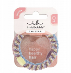 Juuksekumm, komplekt Invisibobble Twistar Lavender Braids, sinine v./roosa v., 3 tk