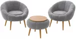 M&ouml;&ouml;blikomplekt Hanah Home Lida Linen, sise, pruun v./hall v.