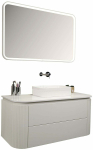 Peegliga vannitoariiulite komplekt Kalune Design Gloria 100, valge v., 50 cm x 100 cm x 50 cm