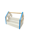 Laste raamaturiiul Kalune Design Caddy, sinine v./valge v., 50 cm x 32 cm x 40 cm