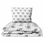 Beebi voodipesu komplekt Ankras Fox, 100 x 135 cm, 40 x 60 cm, valge v./hall v.
