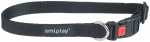 Kaelarihm koertele Amiplay Basic with Lock, must v./punane v., 350 - 500 mm x 20 mm, 35-50