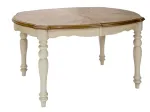 Laud pikendatav Home4you Lily 14252, tamm v./valge v., 137 - 182 cm x 106.5 cm x 76 cm